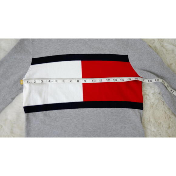 Tommy Hilfiger Flag Logo Gray Turtleneck Sweater Women’s Small/6 Y2K - Picture 3 of 8